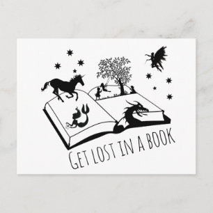 Get Lost in a Book Briefkaart