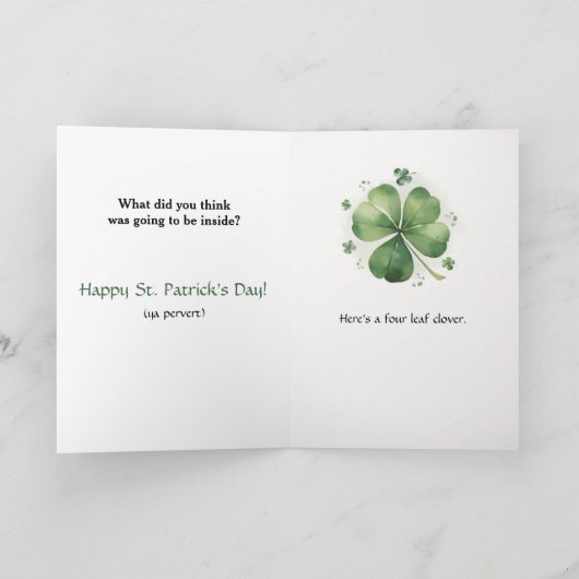 Get Lucky - Funny St. Patrick's Day  Kaart (Binnen)