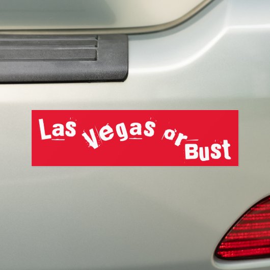 Get lucky in Las Vegas or Bust fun travel Bumpersticker (Op auto)