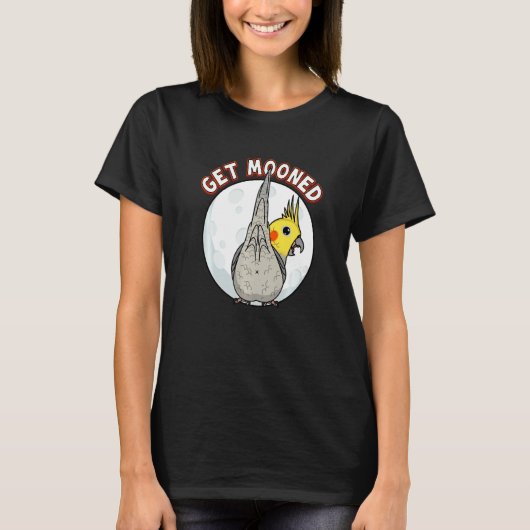 Get Mooned I Parrot Underfluffies I Cockatiel T-shirt (Voorkant)