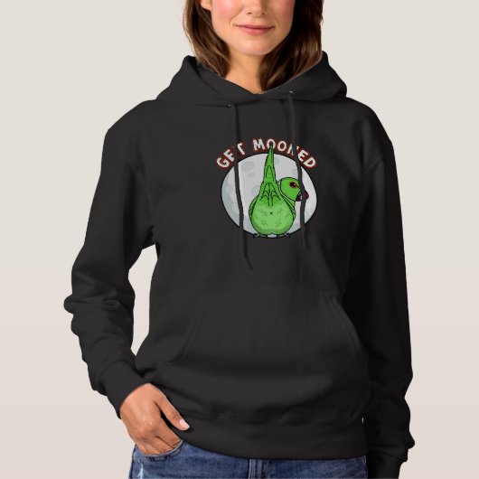 Get Mooned I Parrot Underfluffies I Green Indian R Hoodie (Voorkant)