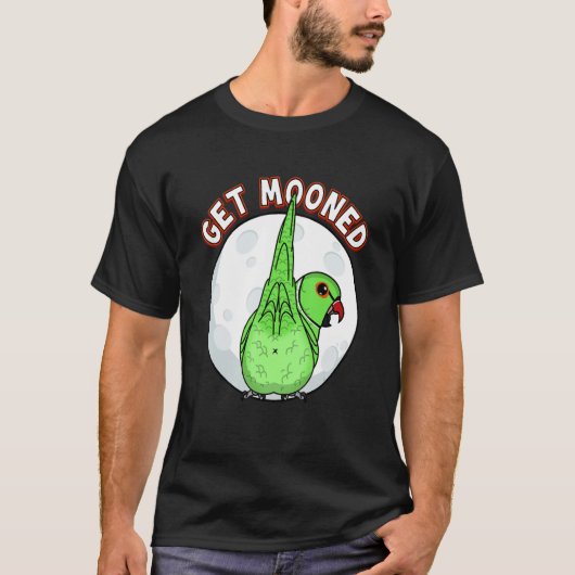 Get Mooned I Parrot Underfluffies I Green Indian R T-shirt (Voorkant)