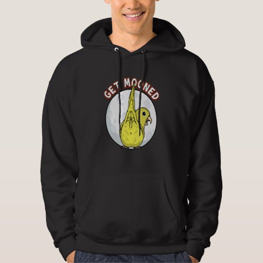 Get Mooned I Parrot Underfluffies I Yellow Parrotl Hoodie (Voorkant)