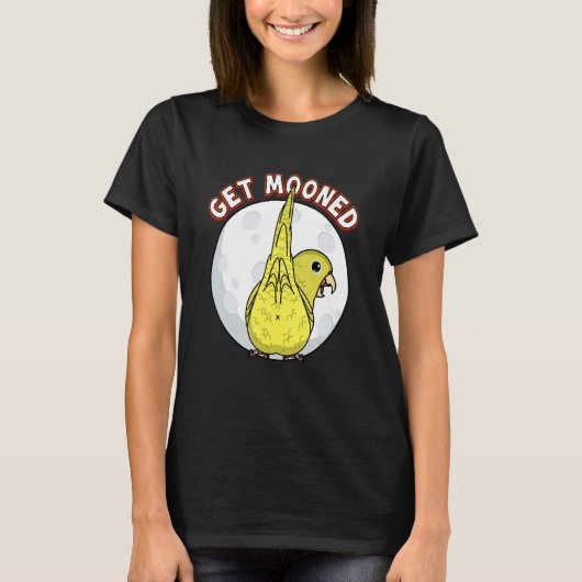Get Mooned I Parrot Underfluffies I Yellow Parrotl T-shirt (Voorkant)