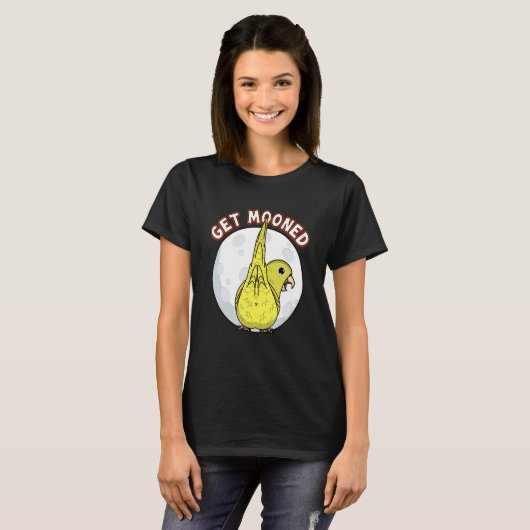 Get Mooned I Parrot Underfluffies I Yellow Parrotl T-shirt (Voorkant volledig)