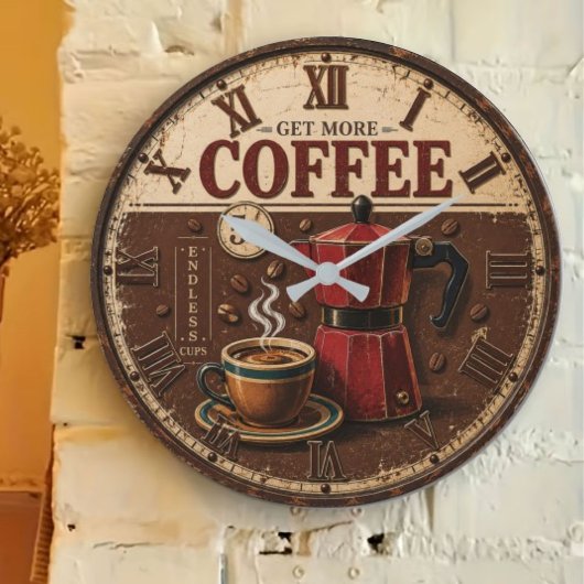Get More Coffee Rustic Farmhouse Bar Decor Grote Klok