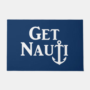 "GET NAUTI" — NAUTICAL DEURMAT