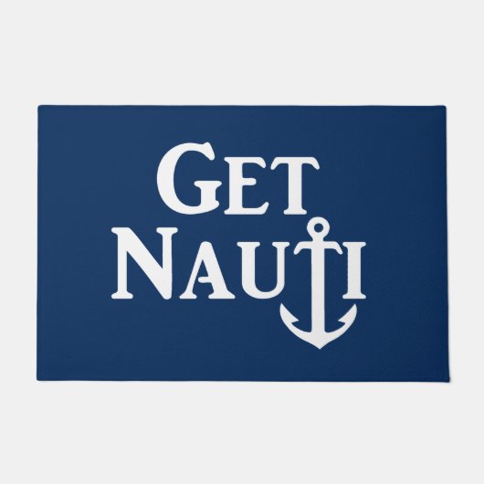 "GET NAUTI" — NAUTICAL DEURMAT (Voorkant)