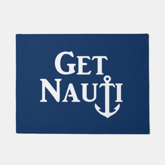"GET NAUTI" — NAUTICAL DOORMAT DEURMAT (Voorkant)