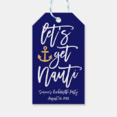 Get Nauti | Zeil Bachelorettefeest Cadeaulabel (Voorkant)
