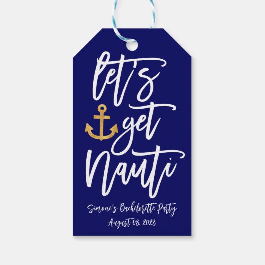 Get Nauti | Zeil Bachelorettefeest Cadeaulabel (Achterkant)