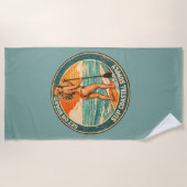 Get On Board SUP Pinup Paddleboard Retro Surf Shop Strandlaken (Voorkant)