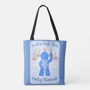 Get Party Begonnen Gamer Grappige Comic Meeple Tote Bag