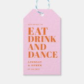 GET READY TO EAT DRINK AND DANCE! Wedding  Cadeaulabel (Voorkant)