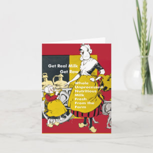 Get Real Milk- Get Raw Vintage Poster Bedankkaart