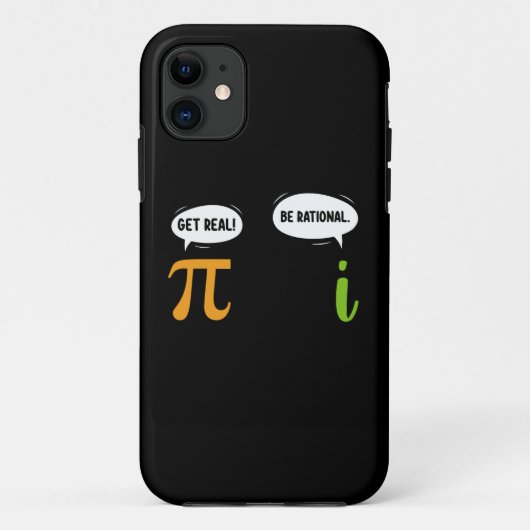 Get Real Wees Rationeel Grappig Wiskunde Pi Dag Ge Case-Mate iPhone Case (Achterkant)