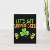 Get Shamrocked Funny St Patricks Day Irish Beer Dr Kaart (Voorkant)