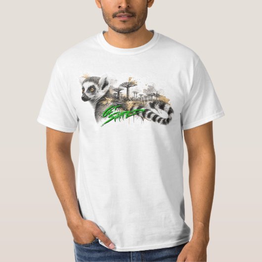 Get Swamped Lemur Inkt T-shirt (Voorkant)