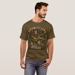 Get Swamped Patch Stijl T-shirt