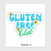 Get the Gluten Free Club Sticker (Vel)