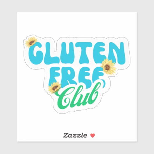 Get the Gluten Free Club Sticker (Vel)