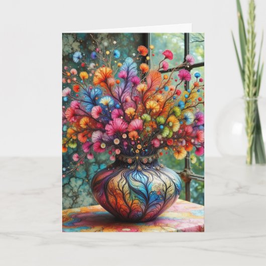 Get Well After Surgery Cheerful with Flowers Card Kaart (Voorkant)