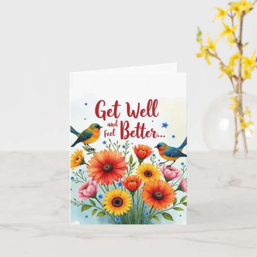 Get Well and Feel Better Card Kaart (Gele Bloem)