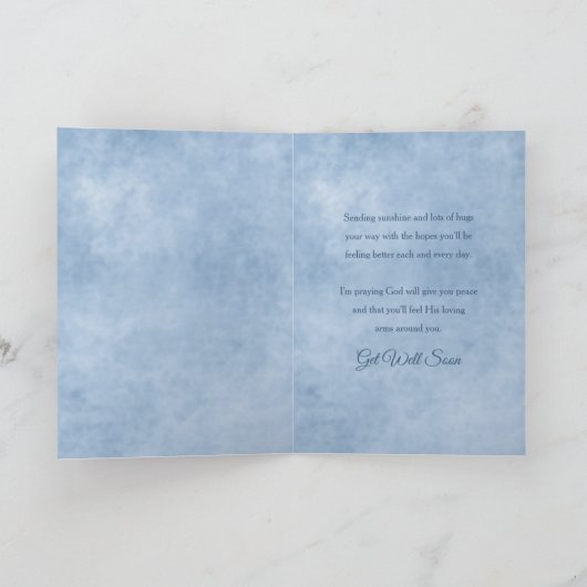 Get Well, Beautiful Blue Hydrangea in 3D Kaart (Binnen)