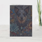 Get Well Binnenkort Kaart Aussie Cattle Dog Hugs a (Achterkant)