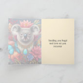 Get Well Binnenkort Kaart Aussie Koala Beer knuffe (Binnen)