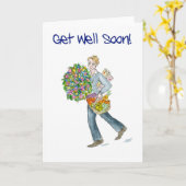 Get Well Binnenkort Kaart met fruit en bloemen (Gele Bloem)