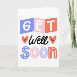 Get Well Binnenkort Moderne Sinaasappel en Blauwe Kaart