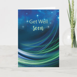 Get Well Business Navy en Groene Abstracte Cirkels Kaart