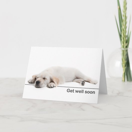 Get well card Golden retriever puppy Kaart (Voorkant)