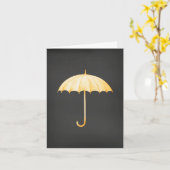 Get Well Card with a Yellow Umbrella on Black Kaart (Gele Bloem)