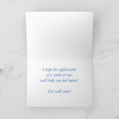 Get well cartoon with overmedicated Patient Kaart (Binnen)