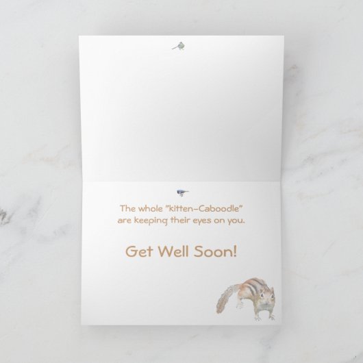 Get Well: de hele Kitten-caboodle: Feestdagen Kaart (Binnen)