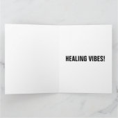 GET WELL DOG HEALING VIBES WENSKAART KAART (Binnen)