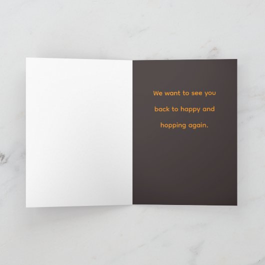 Get Well Fast Pet Frog Kaart (Binnen)