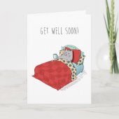Get Well Feel Better Cold Flu Sick Schattige Funny Kaart (Voorkant)