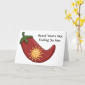 Get Well Hot Red Chili Pepper Kaart - Western (Gele Bloem)