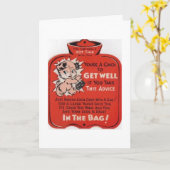  Get Well - Hot Water Bag Wish, Kaart (Gele Bloem)