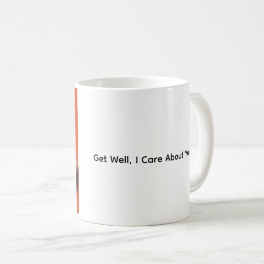 Get Well, I Care About You, Kitten Coffee Mug Koffiemok (Voorkant rechts)