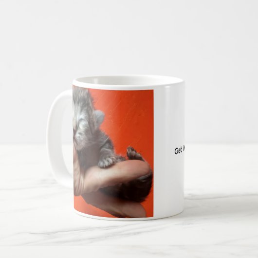 Get Well, I Care About You, Kitten Coffee Mug Koffiemok (Voorkant links)