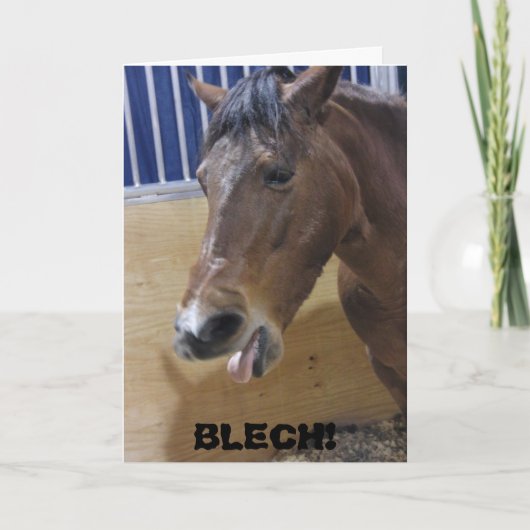 Get Well Kaart: Horse BLECH! Kaart (Voorkant)
