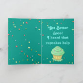 "Get Well" Kaart met Schattigee, maar trieste Bass (Binnen)