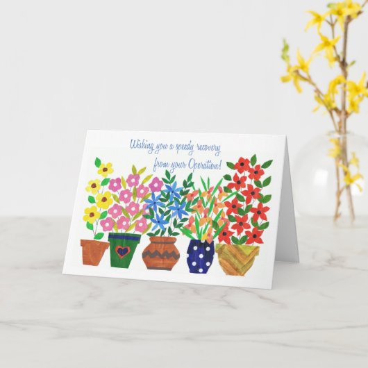 Get Well Kaart -Operation - Flower Power (Gele Bloem)