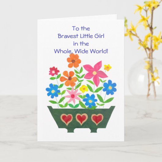 Get Well Kaart voor een kind met kanker (Gele Bloem)