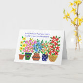  Get Well Kaart voor een rugpatiënt (Gele Bloem)