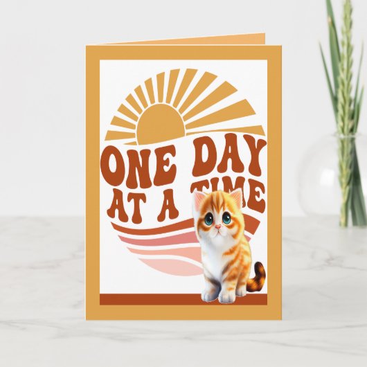 Get Well Kaart voor Geel Kat (Voorkant)